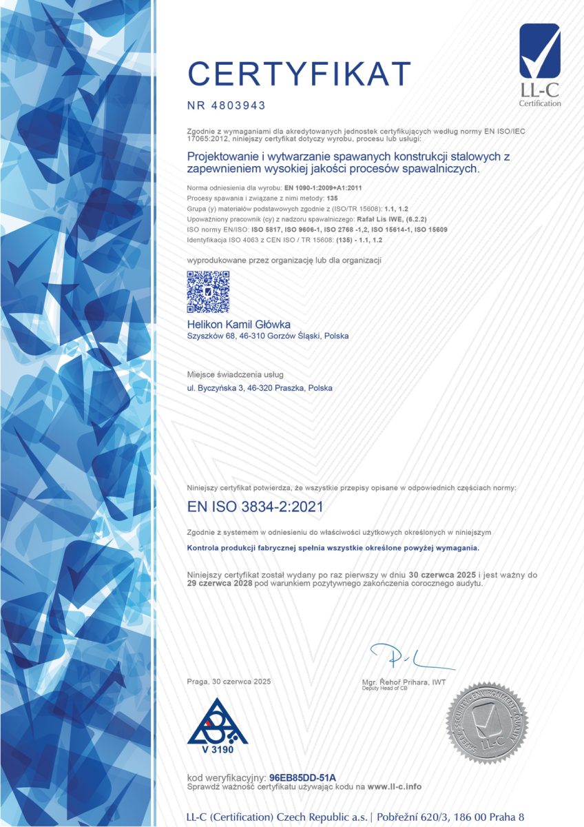 CERTYFIKAT  NR 4803943